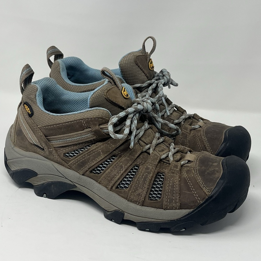 KEEN Shoes Womens 9.5 Voyageur Hiking Sneakers 1011523‎ Brown Leather Lace Up